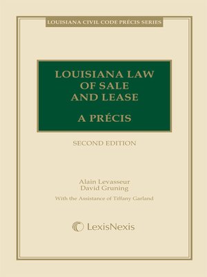 cover image of Louisiana Law of Sale and Lease